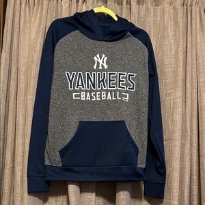 New York Yankees Gray and Blue Hoodie size M
